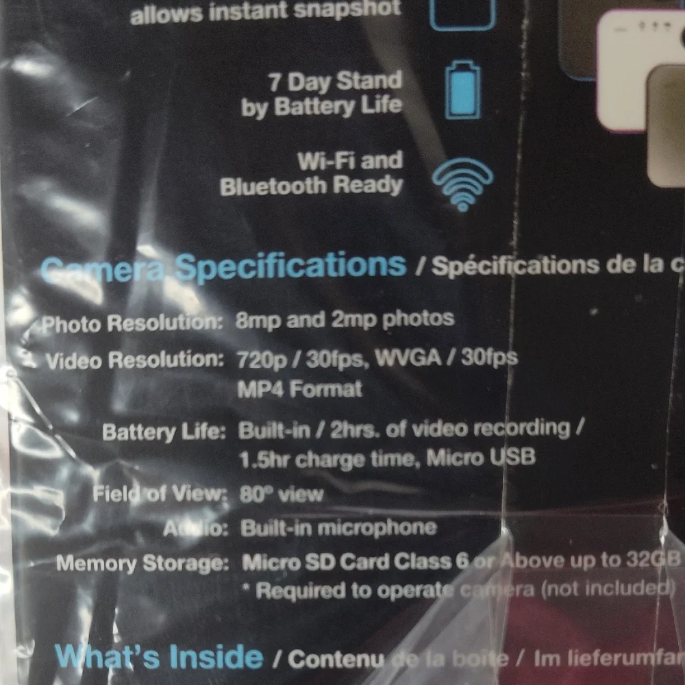Ion SnapCam Wearable HD Video Camera - White and Blue